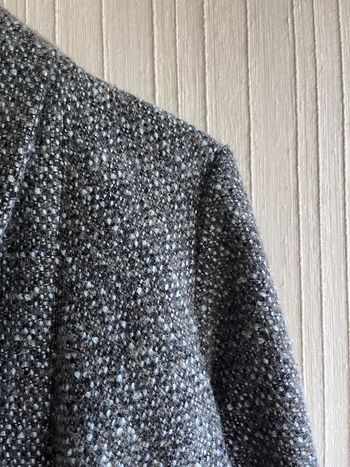 Manteau / veste long laine gris chiné taille 38/40