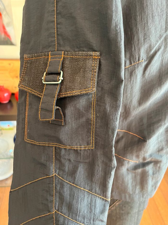 Veste chemise bi matière bi colore ceintrée DPM vintage - photo numéro 4