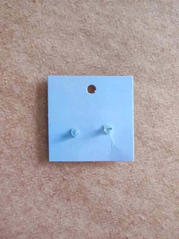 Boucles puces d'oreilles goutte strass doré rose inox 🇨🇵 Fabrication Artisanale - Ø 12mm - photo numéro 3