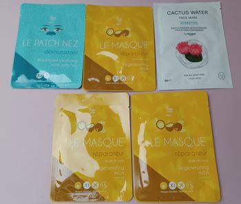 Lot de 5 masques visage