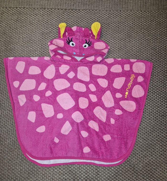 Poncho de bain fille hippopotame - 0/3 ans