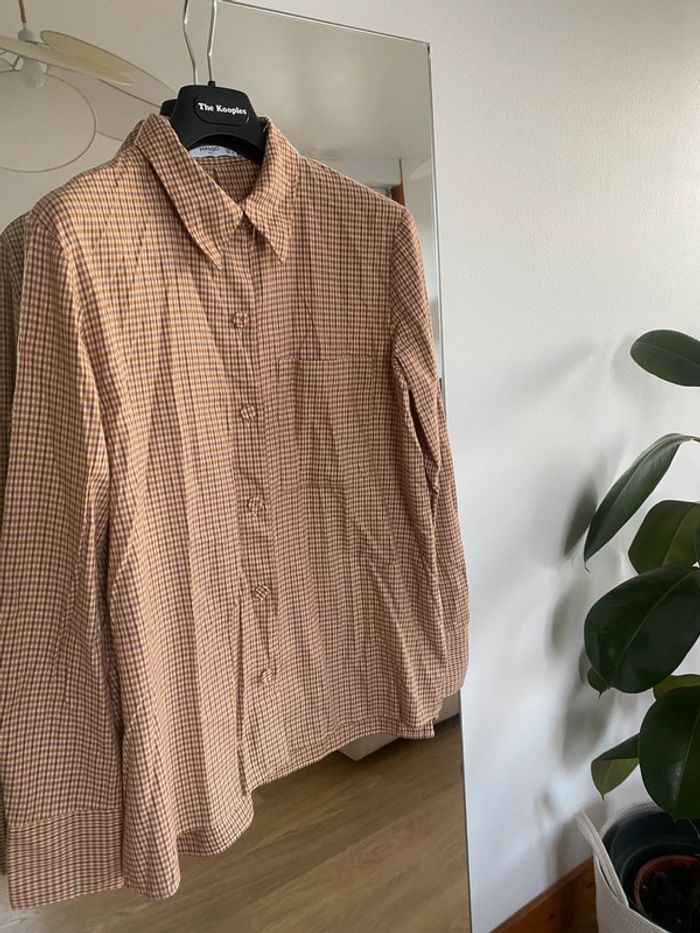Chemise à carreaux Mango