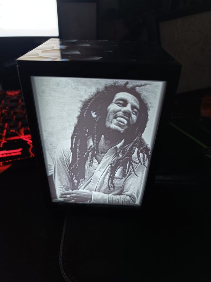 Lampe lithophane bob Marley