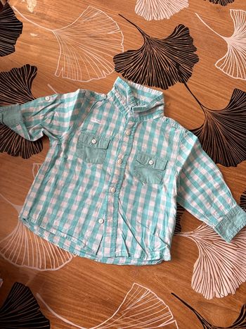 Chemise à carreau bleu