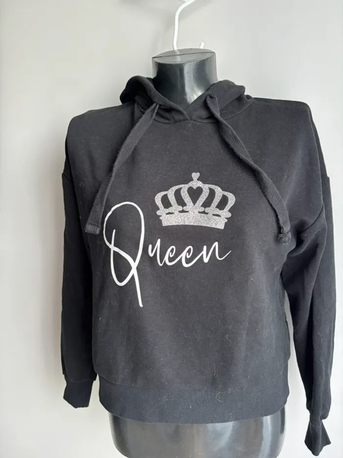 Sweat à capuche Pull & Bear Taille XS bien regarder toute les photos - photo numéro 3