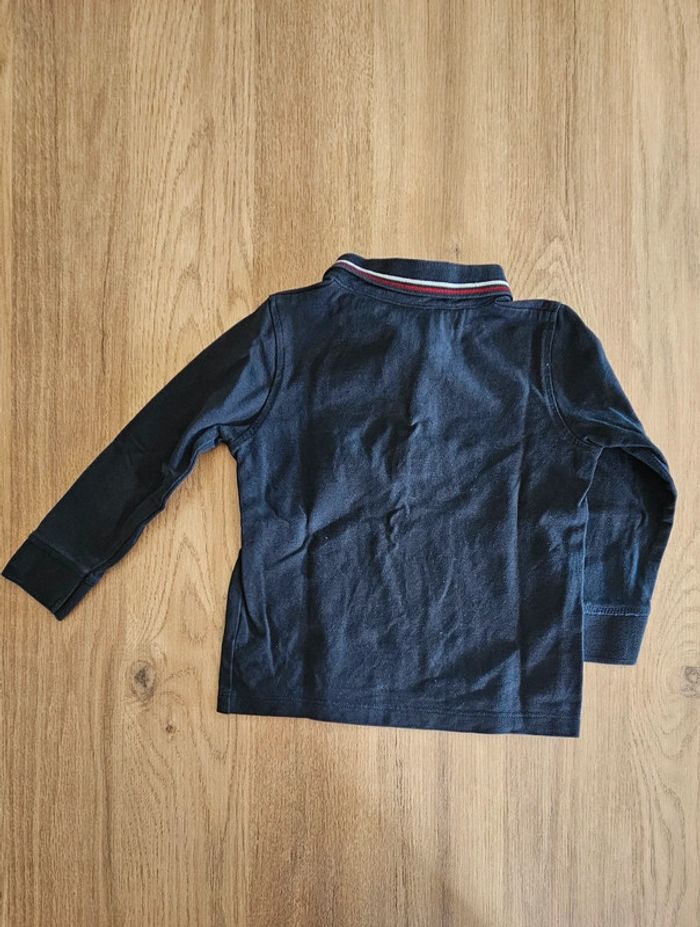 Polo manches longues, bleu marine, taille 3 ans, Tape-à-l'oeil - photo numéro 3