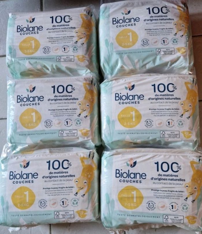 6 paquets Biolane T1