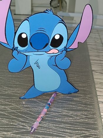 Stylo à bille bleue-Angel & Stitch Violet 🫟