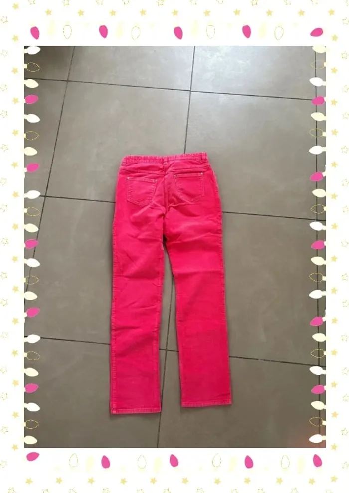 Jean slim rose petit bateau enfant fille taille 10 ans - photo numéro 4
