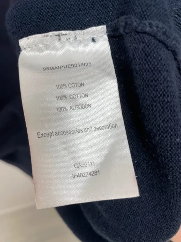 Eden Park navy blue V neck pullover Mens M - photo numéro 6