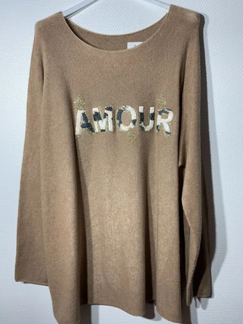 Pull « amour » femme taille unique (44-52)- vivichy - neuf avec étiquette