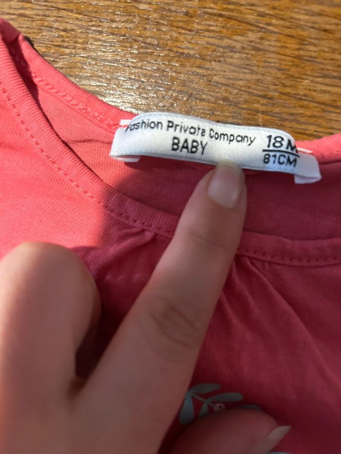 T-shirt manche longue rose - photo numéro 2