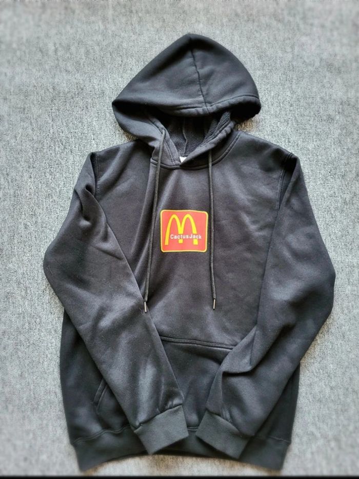 Sweat à Capuche Cactus Jack McDonald’s – Hoodie Noir Unisexe – Édition Limitée Streetwear - photo numéro 2