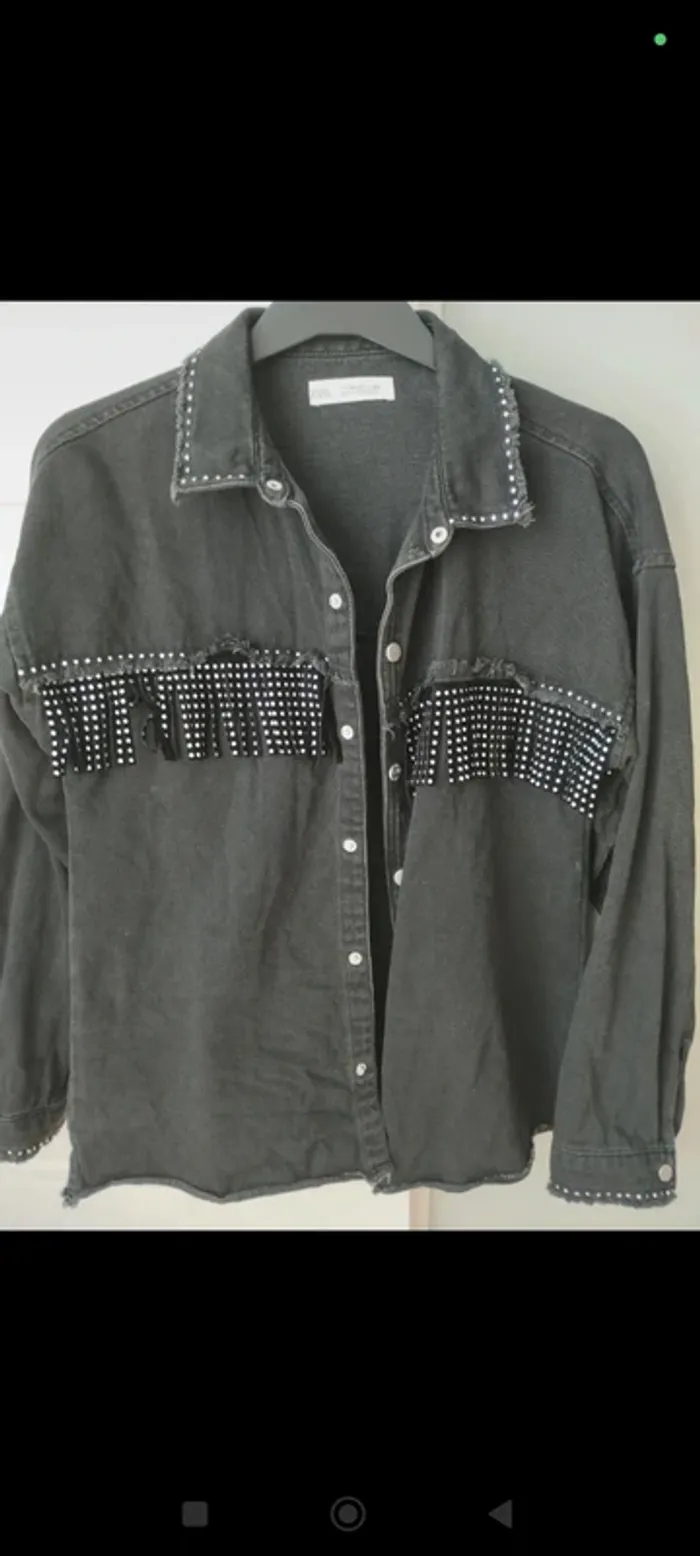 Chemise en jean noire zara XS