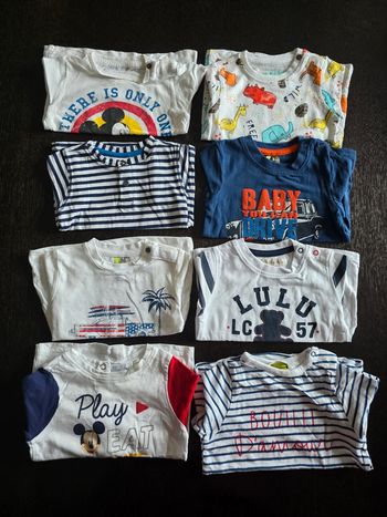 Lot de 8 tee-shirts en 6 mois