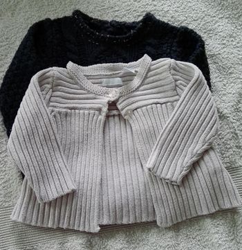 Lot d'un pull et d'un gilet