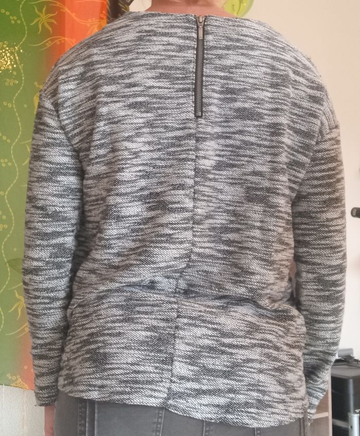 Pull camaïeu gris blanc M - photo numéro 10