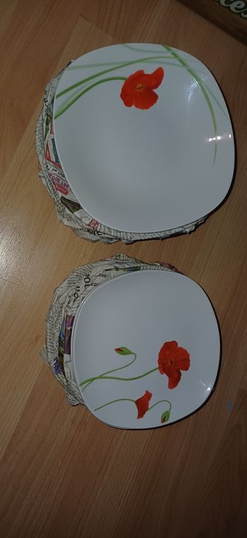 Set assiette coquelicot hôtesse