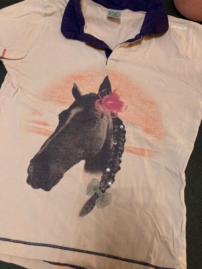 Fouganza tee shirt polo vêtement fille 10 ans - photo numéro 2