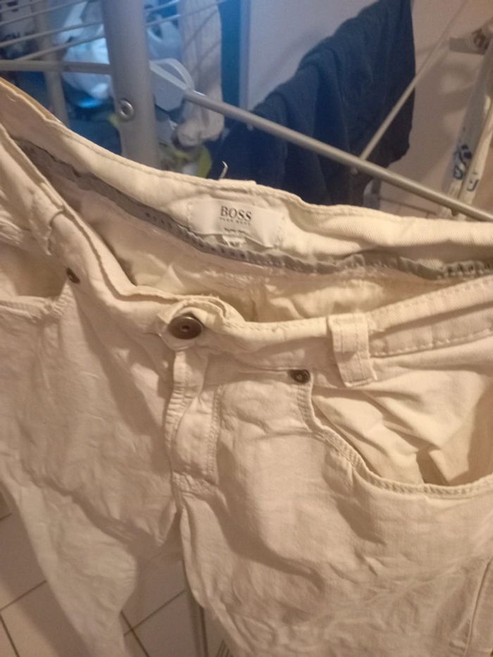 Jean blanc boss slim fit - photo numéro 2