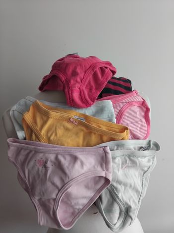 Lot 6 Petites culottes un collant petit bateau