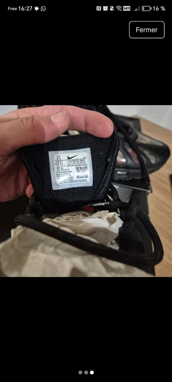 Nike air max 96 suprême noir - photo numéro 3