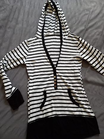 Sweat à capuche marinière Taille S