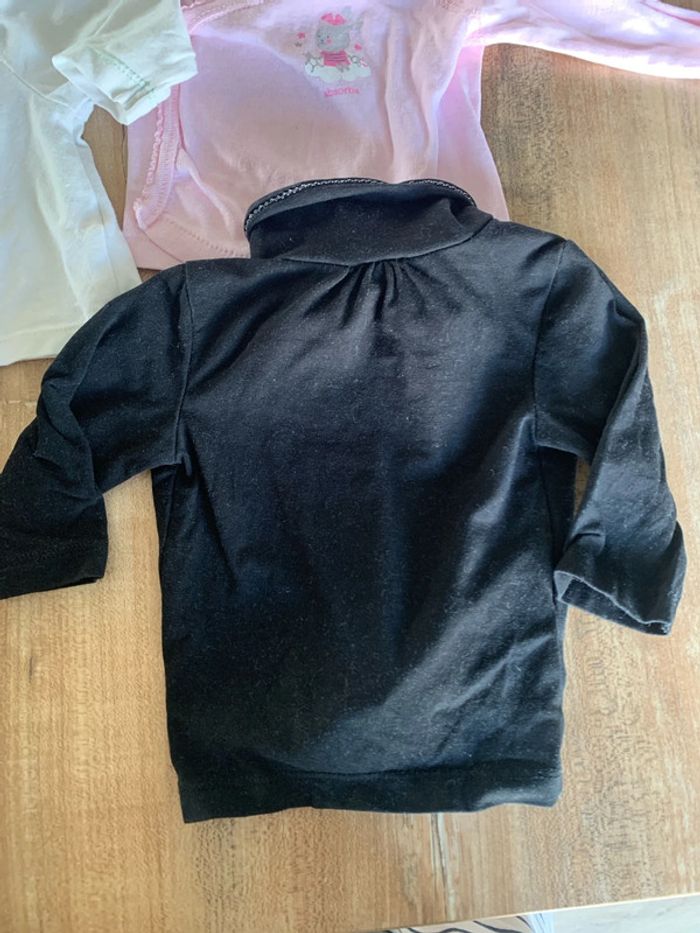 Lot de 4 tee-shirts manches longues fille 1 mois - photo numéro 2