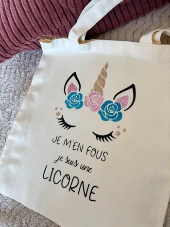Tote bag licorne