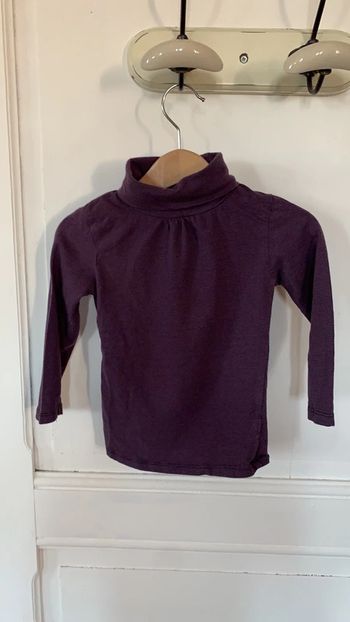 t-shirt col roulé manches longues