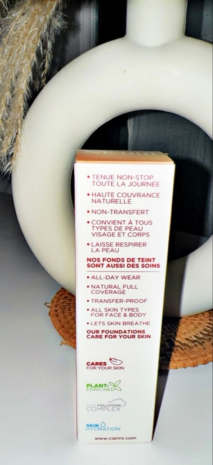 CLARINS Everlasting Foundation 100.3N Shell NEUF 55€ Luxe Longue Tenue - photo numéro 4