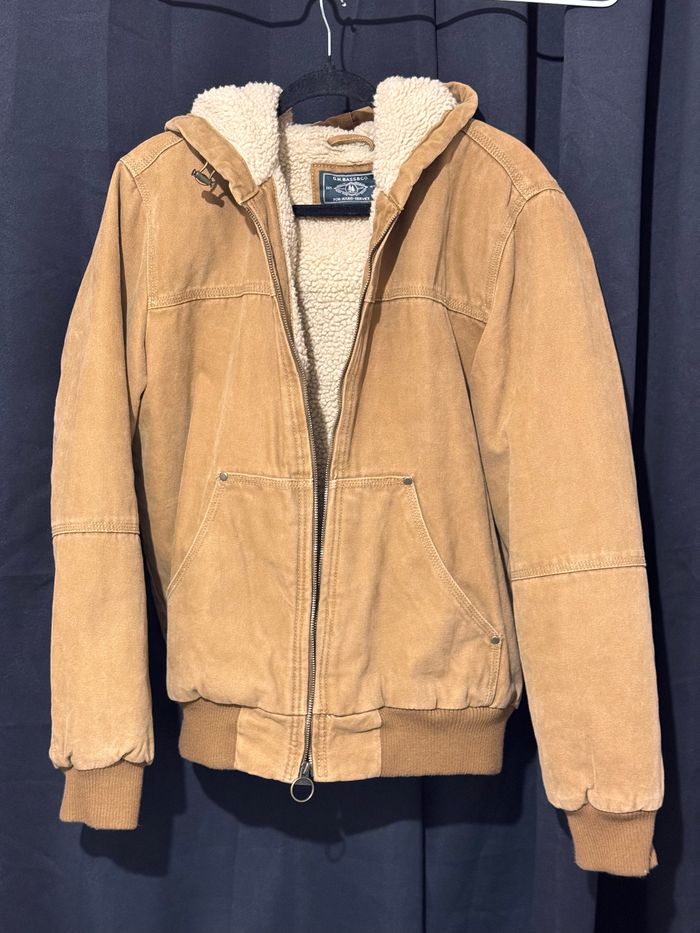 Veste vintage en sherpa beige, taille S/CH