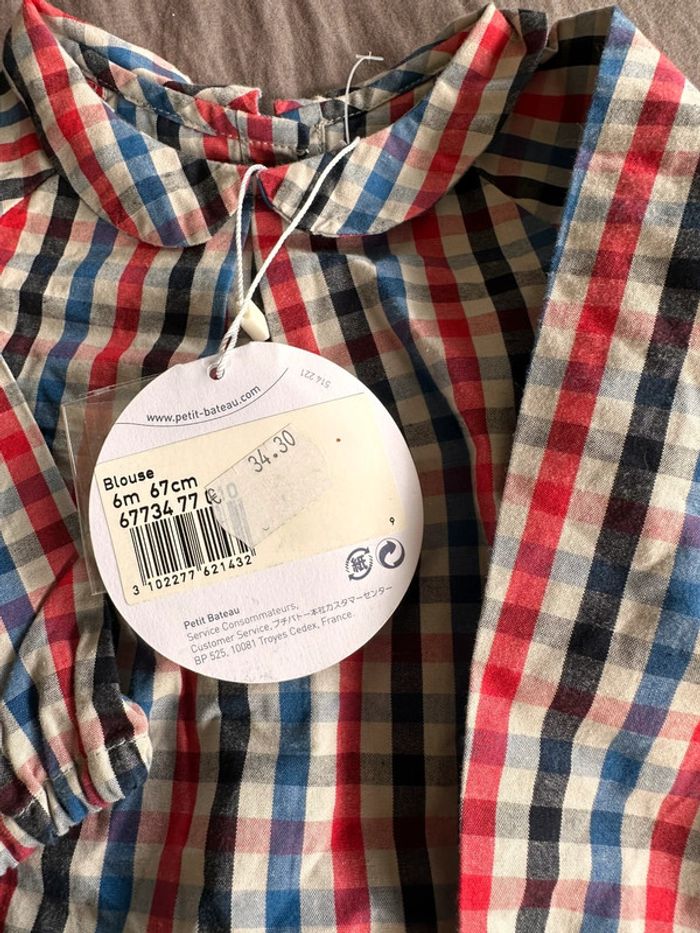 Petit bateau blouse neuve 6m - photo numéro 2