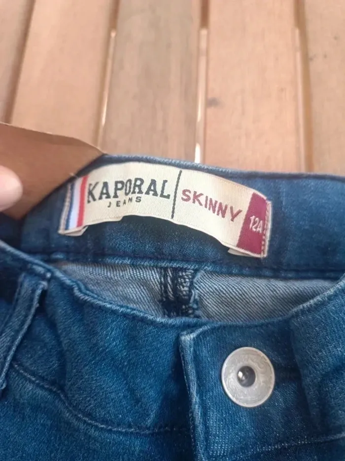 Pantacourt en jean Kaporal taille 12ans - photo numéro 2