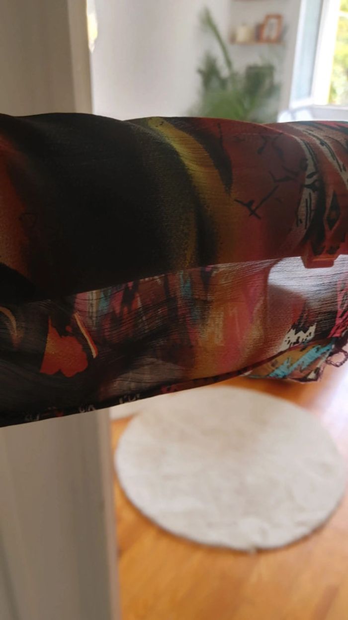 Robe légèrement transparente multicolore type robe de plage - photo numéro 6