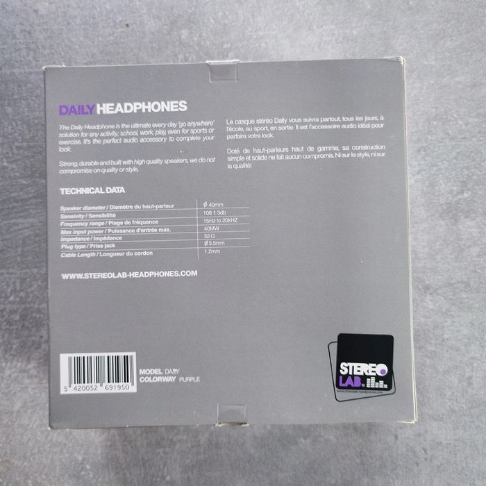 Casque audio avec arceau métallique retro Stereo Lab violet - photo numéro 6