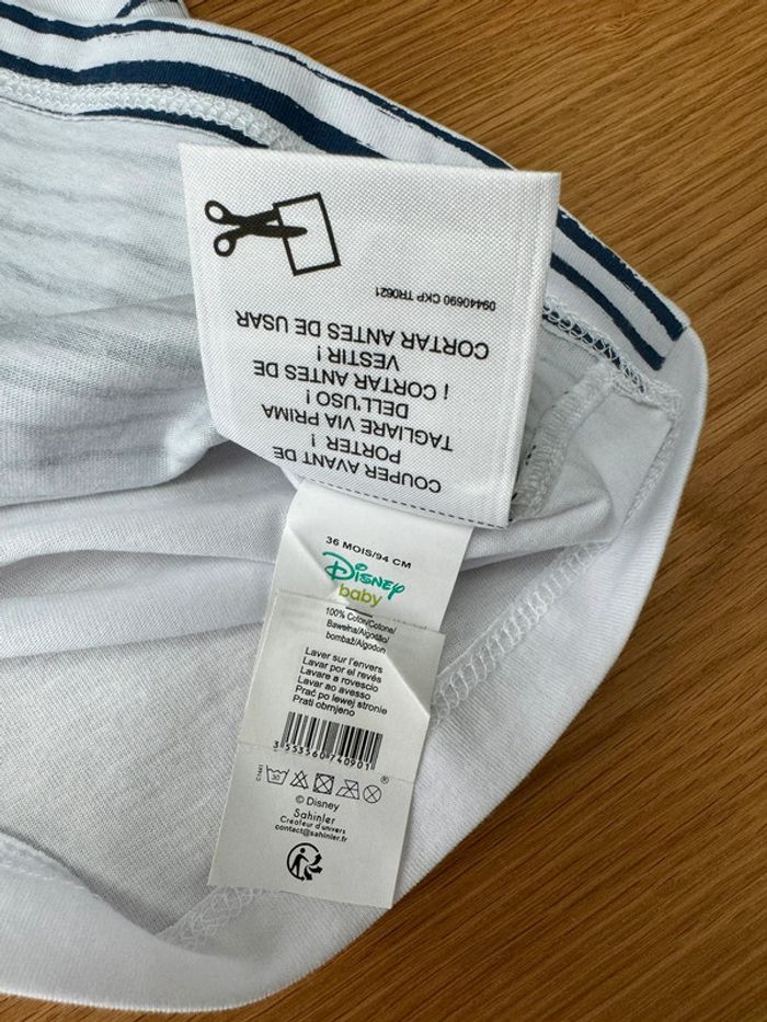 Robe MC marinière avec Minnie blanche/rayures bleues NEUVE - Taille 3 Ans - photo numéro 7