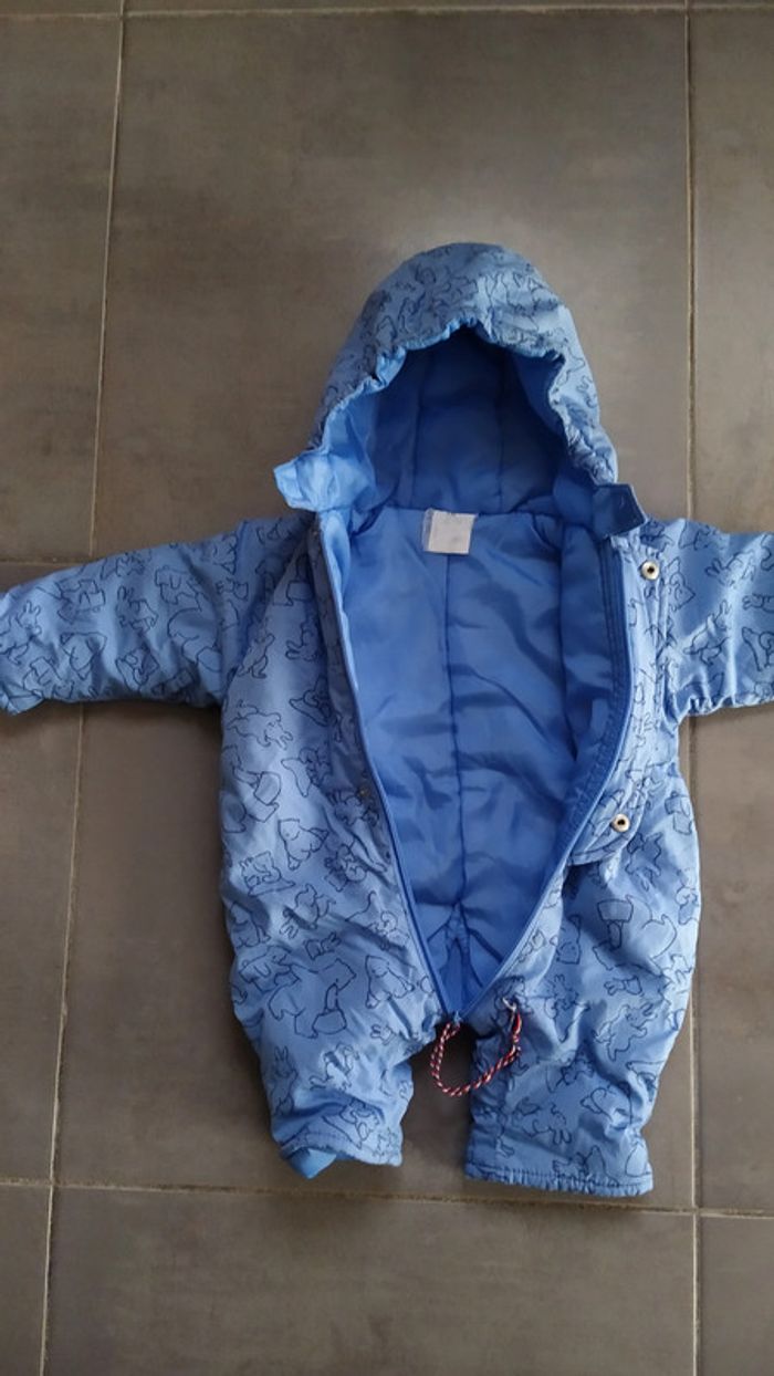 Combinaison bébé bleu oursons 1 mois - photo numéro 2