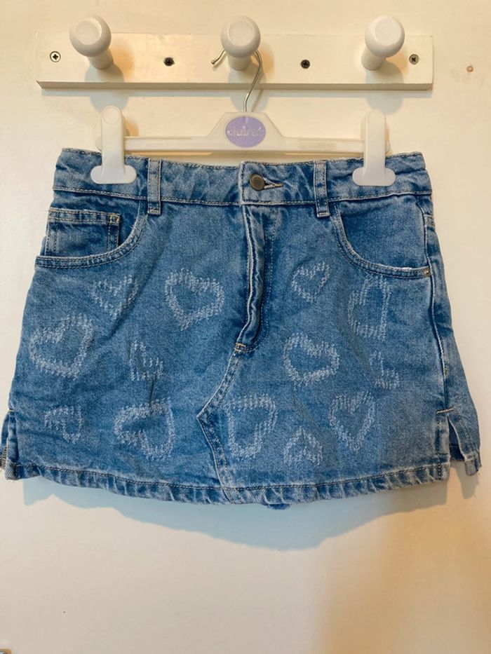 Jupe Short Jean Coeur