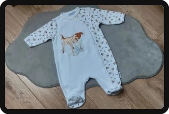 pyjama en velours disney bambi/panpan 3 mois en très bon état (avec défauts)