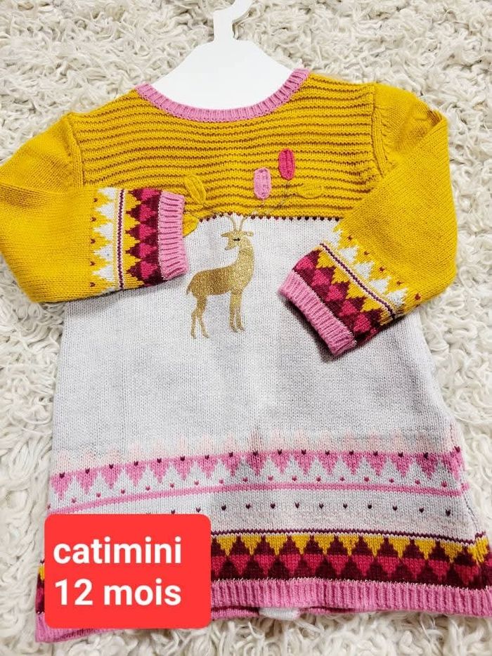 Robe pull CATIMINI Noël fête