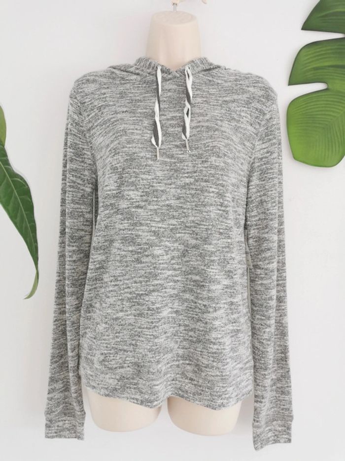 Sweat-shirt gris chiné à capuche Ardene Taille S/M - photo numéro 6