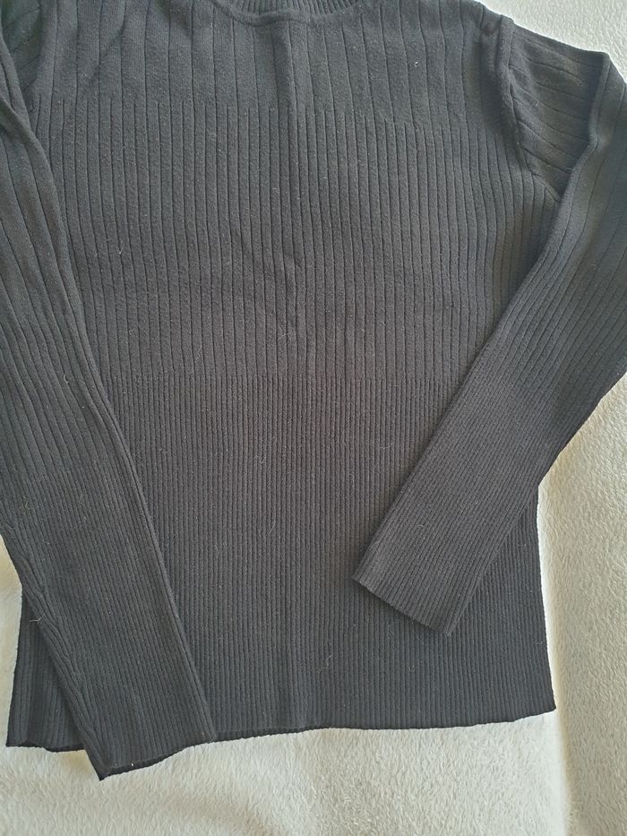 Pull noir femme L a col roulé - photo numéro 3