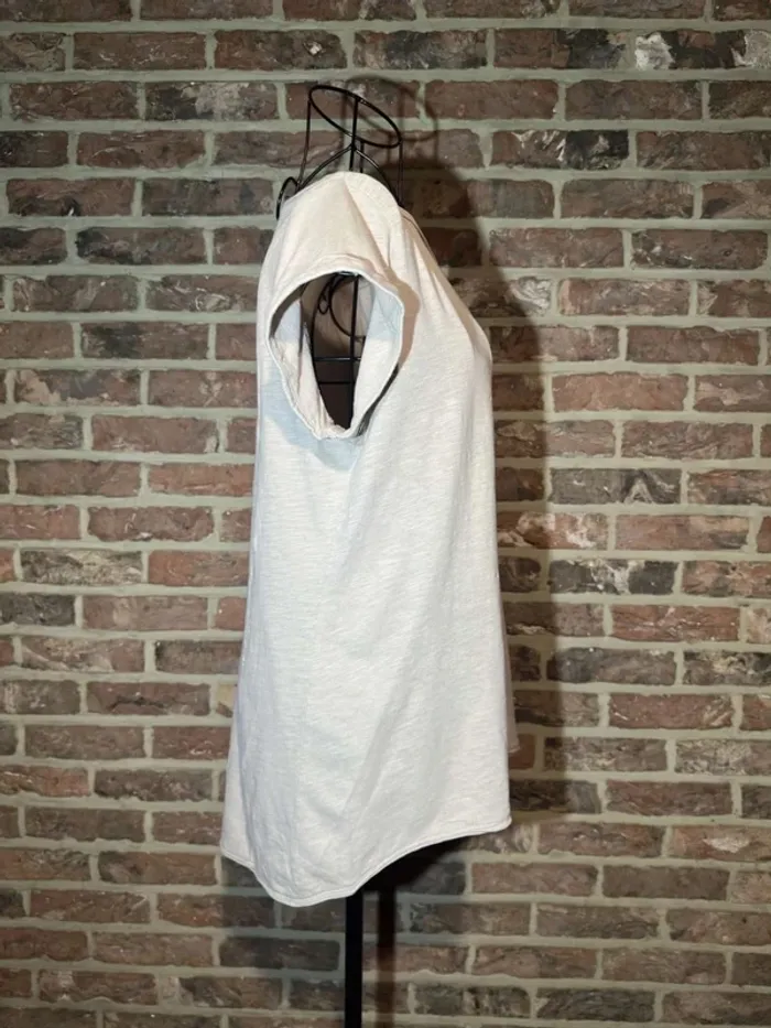 T-shirt beige Esprit uni Taille US: M , F : L - photo numéro 8