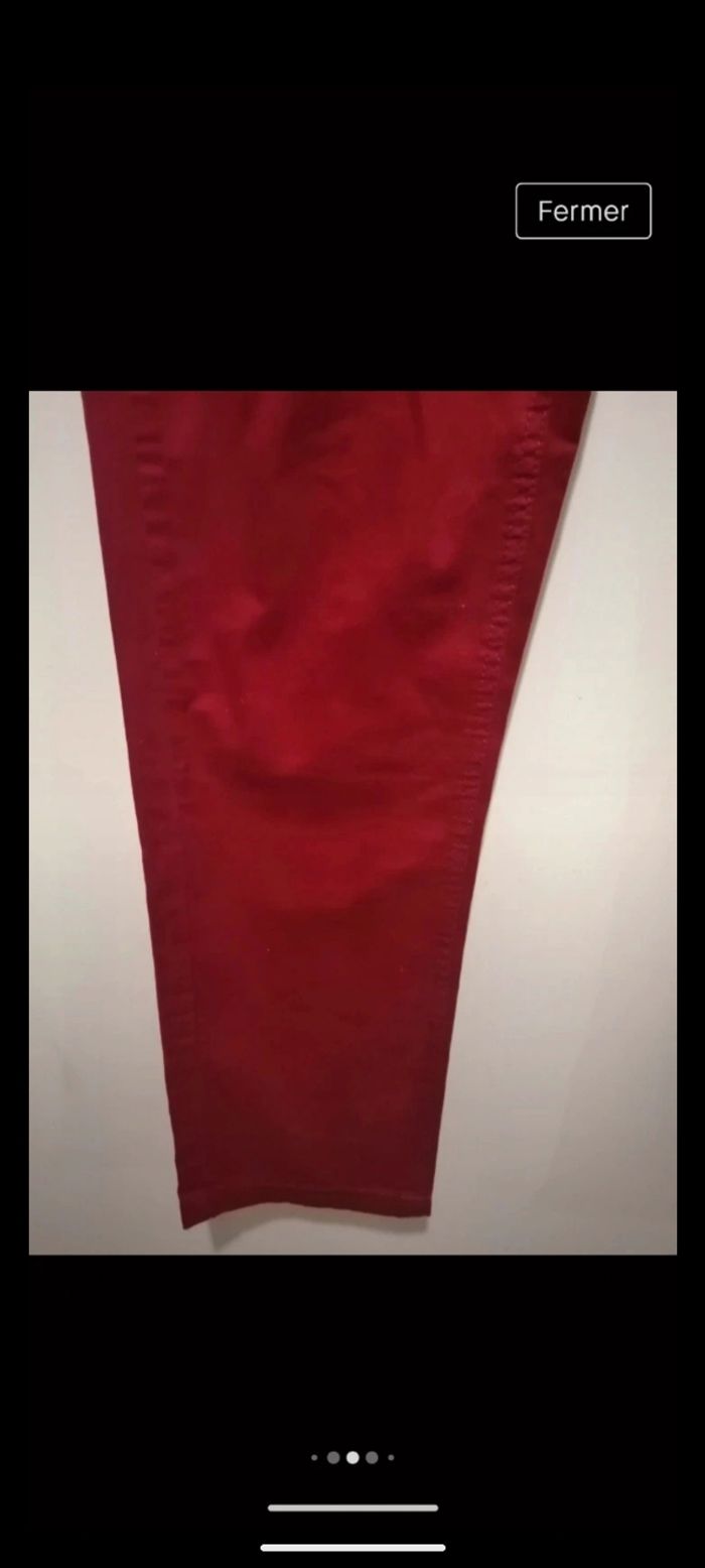 Pantalon vintage Yessica rouge. Taille 42/44 - photo numéro 4