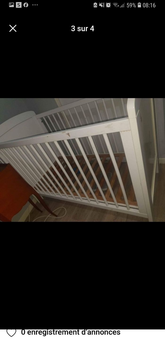 Lit  bebe matelas offert