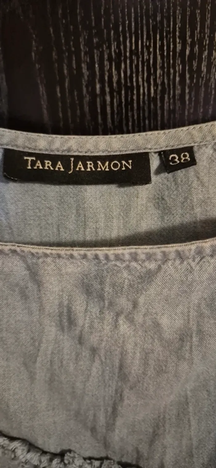 Jupe jean longue Tara Jarmon T 38 vintage (fermeture eclair à réparer) - photo numéro 2