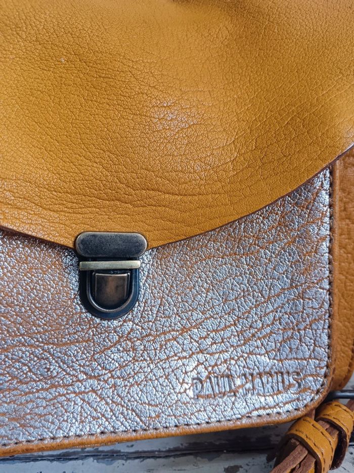 Paul Marius | Sac cartable mademoiselle Georges | safran argenté - photo numéro 5
