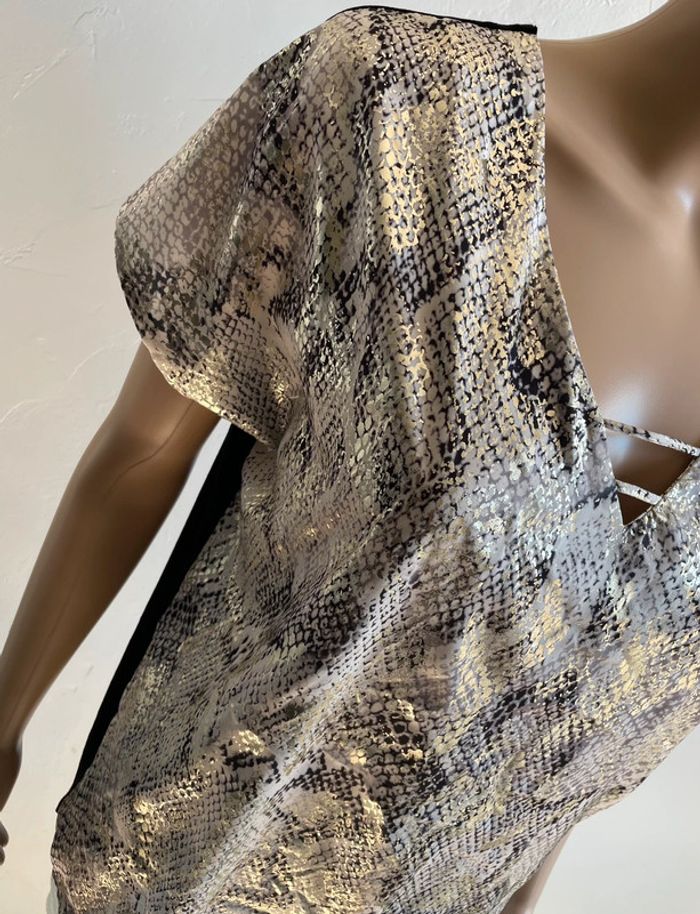 🐍👚 Top effet peau de serpent Camaïeu T.38 🐍👚 - photo numéro 3