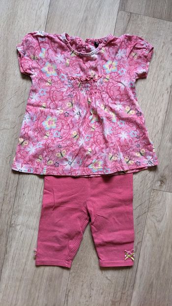 Ensemble Rose Tee-shirt/Pantacourt 18 Mois